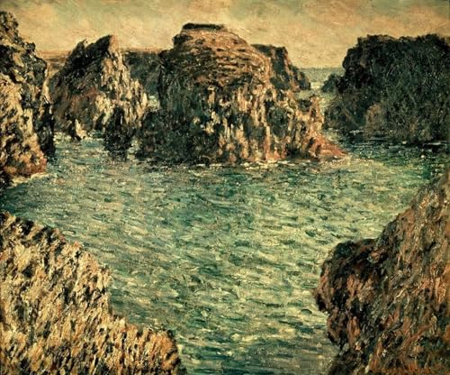 Toile Claude Monet Port Goulphar 60x90cm tableau impressionniste pour décoration salon