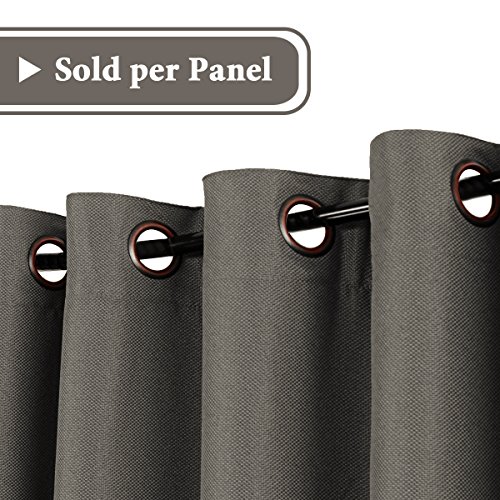 H.versailtex Room Darkening Linen Curtain For Bedroom/Living Room Extra Wide Blackout Curtains 100 X 96 Inches For Patio Glass Door, Primitive Textured Thick Linen Burlap Look Fabric, Taupe Gray #TOP2