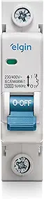 Disjuntor Monopolar MCB Curva C 3KA 63A Elgin - 1 Polo, 63 Amperes, Mini