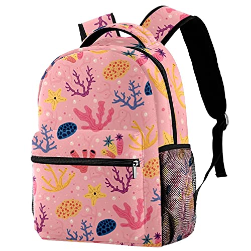 Sac à dos de voyage vie aquatique rose ergonomique pour enfant