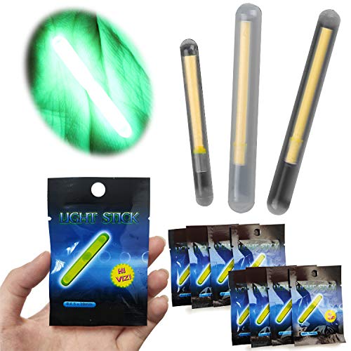 BPS 24 Pcs 4.5 * 39 mm Varilla del Flotador Pesca Barritas de Luz Fluorescente para Pesca Pack de Barras de Luz Float Glow Stick Night Fishing Brillante Luminoso OZL-16101 * 12