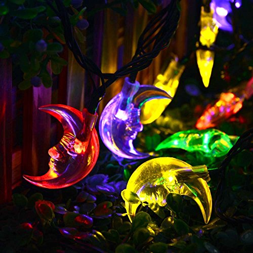 Luckled SAU04 Solar String Lights,20Ft 30Led Ramadan Moon Fairy Decorative Solar Lights For Halloween,Christmas Outdoor,Garden,Home,Wedding,Party And Holiday Decor [Multi-Color] thumb #6