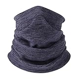 UHEREBUY Winter Thermal Neck Warmer/Neck Gaiter Face Scarf/Face Cover Winter Ski Mask - Cold Weather Balaclava (Dark Blue)
