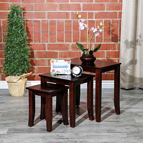 Dty Avon 3-Piece Nesting Tables Indoor Living Furniture Collection - Dark Brown #TOP1