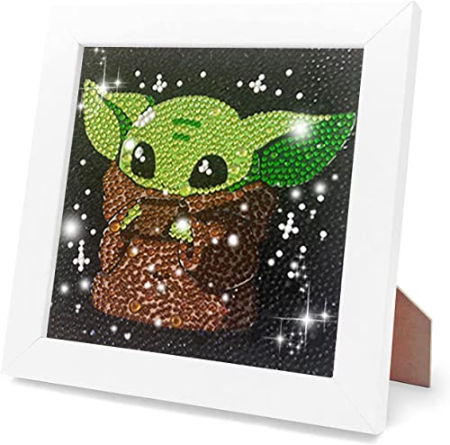 Diamond Painting Kits For Kids, 5D Cartoon Diamond Art With Wooden Frame Full Drill Diamond Dotz For Kids Ages 6-8-10-12 7X7 Inch #TOP4