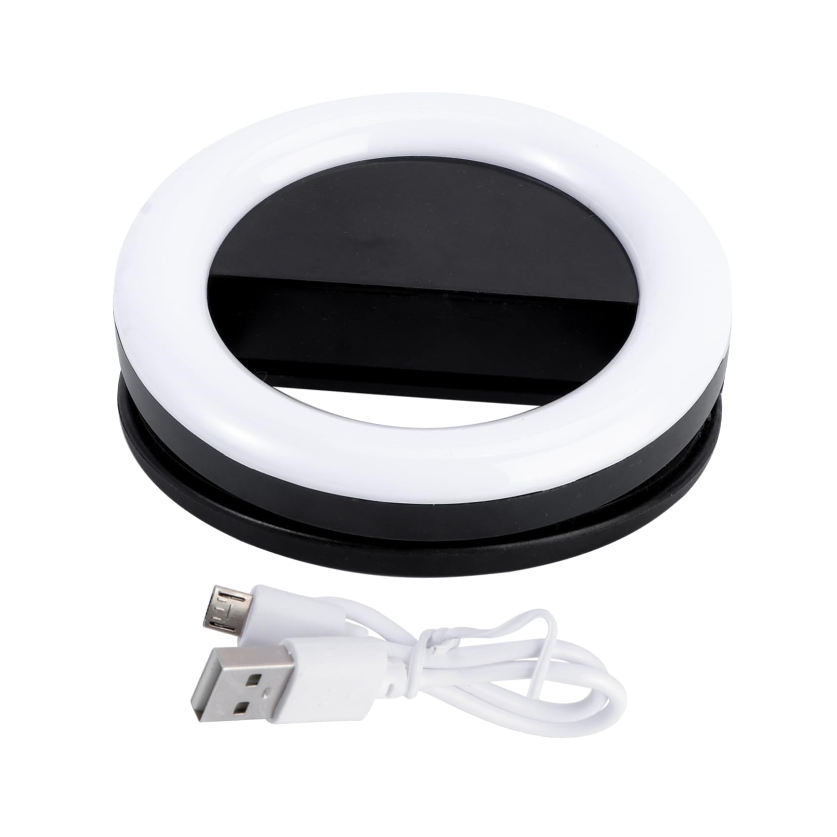 Angoily Professional Ring Light Clip for Photography 3 Modes Rechargeable for Video Chat Live Streaming Face Brightening