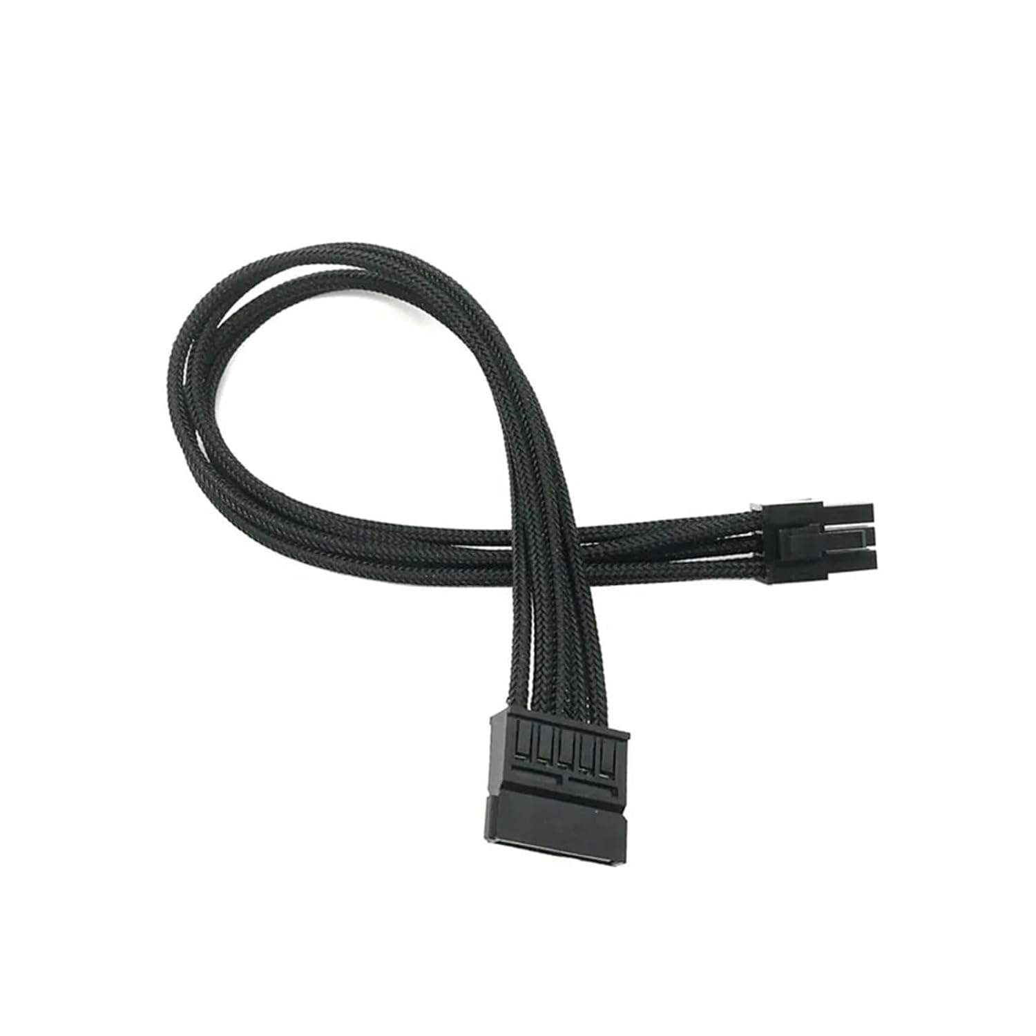 Sleeved 6Pin to SATA Modular Power Cable 18AWG for Type 4(60cm,Blue,Red)