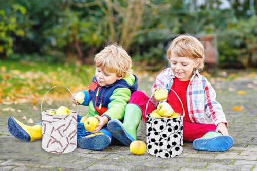 Image of Baseball Bucket,Kids Bucket, Small Gift Bucket with Handles for Kids Room Decor.Toy Bucket.(Baseball)