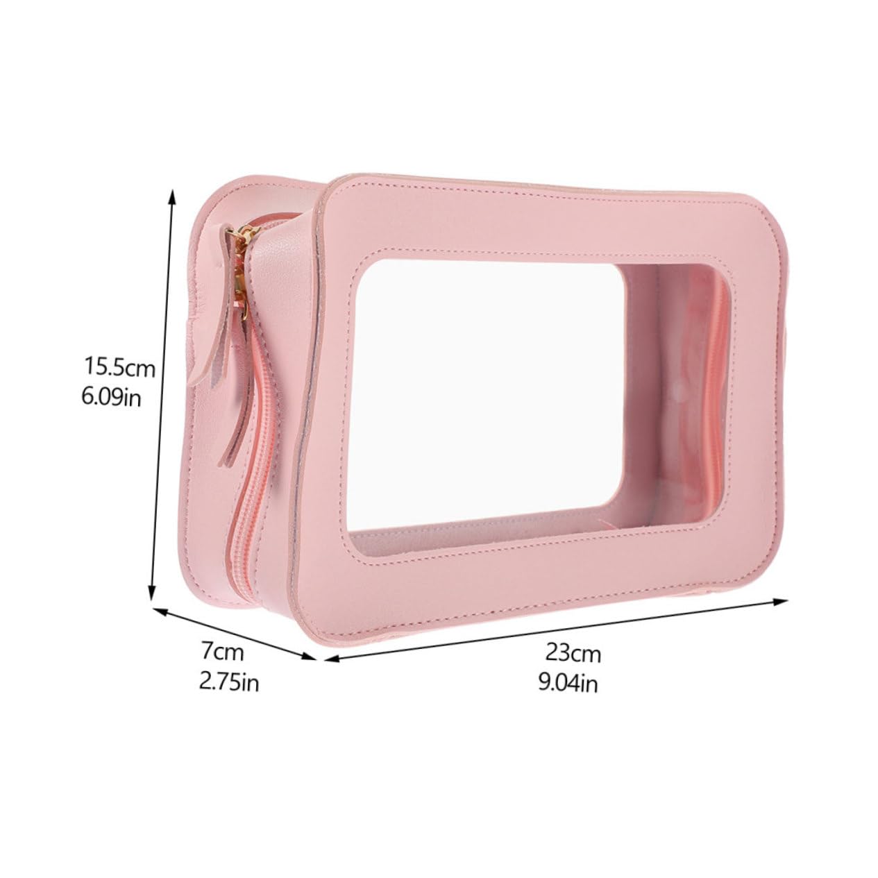 2pezzi Borsa Cosmetica Trasparente Con Doppia Cerniera Organizer Da Viaggio Per Cosmetici e Toiletries Per Aeroporto e Valigia