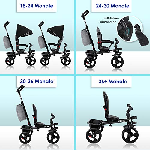 Dreirad mit Schubstange KIDIZ 5in1 Kinderdreirad mit Lenksystem