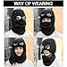 Winter Thermal Hat with Glasses Windproof Outdoor Ski Mask Cap Warm Hat for Winter Cycling and Outdoor Activities (Black)