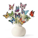 12 Stück Diamond Painting Schmetterling Sets, Diamond Painting Kinder Erwachsene Bastelset Kinder für Gärten und Balkonen Dekoration Diamont Painting Geschenke für Mädchen 8-10 Jahre(Schmetterling)