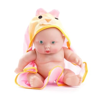 EL FIGO Soft Feel Squishy Rubber Small Cute Little Doll with Towel for Kids (Multicolour)