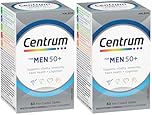 Centrum For Men 50+, Multivitamin with Vitamins & Minerals to Support Vitality, Immunity, Heart Health & Mental Performance, 60 Tablets (Pack of 2)