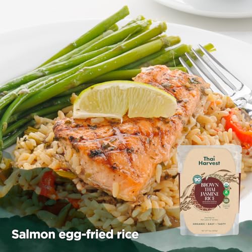 THAI HARVEST 100% USDA Organic Brown Jasmine Rice 7 Ounce (Pack of 8) Microwaveable 90 Seconds Ready to Eat Instant Jasmine Rice for Quick Dinner Meals Zero Preservatives Gluten Free - Thumbnail 6