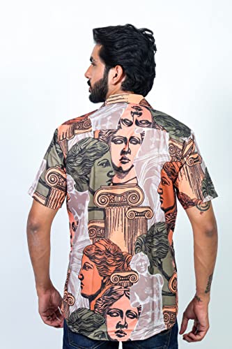 Image of HARPITA Men's Poly Cotton Digital Printed Stitched Half Sleeve Shirt