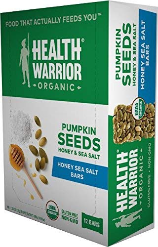 Health Warrior Pumpkin Seed Protein Bars, Honey Sea Salt, 8g Plant Protein, Gluten Free, Certified Organic, 12 Count - Thumbnail 2