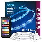 Govee Tiras LED 10m, Luces LED Bluetooth Control de App con 64 Modos de Escena y Sincronización de Música, Tira LED RGB para Habitacion, Cocina, Fiesta, Bricolaje, Decoración del Hogar