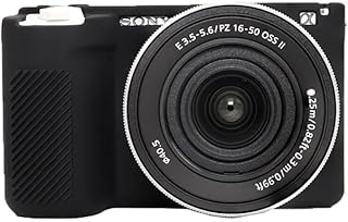 حافظة حماية ناعمة للكاميرا من السيليكون متوافقة مع سوني الفا ZV-E10 II / ZVE10 M2، أسود