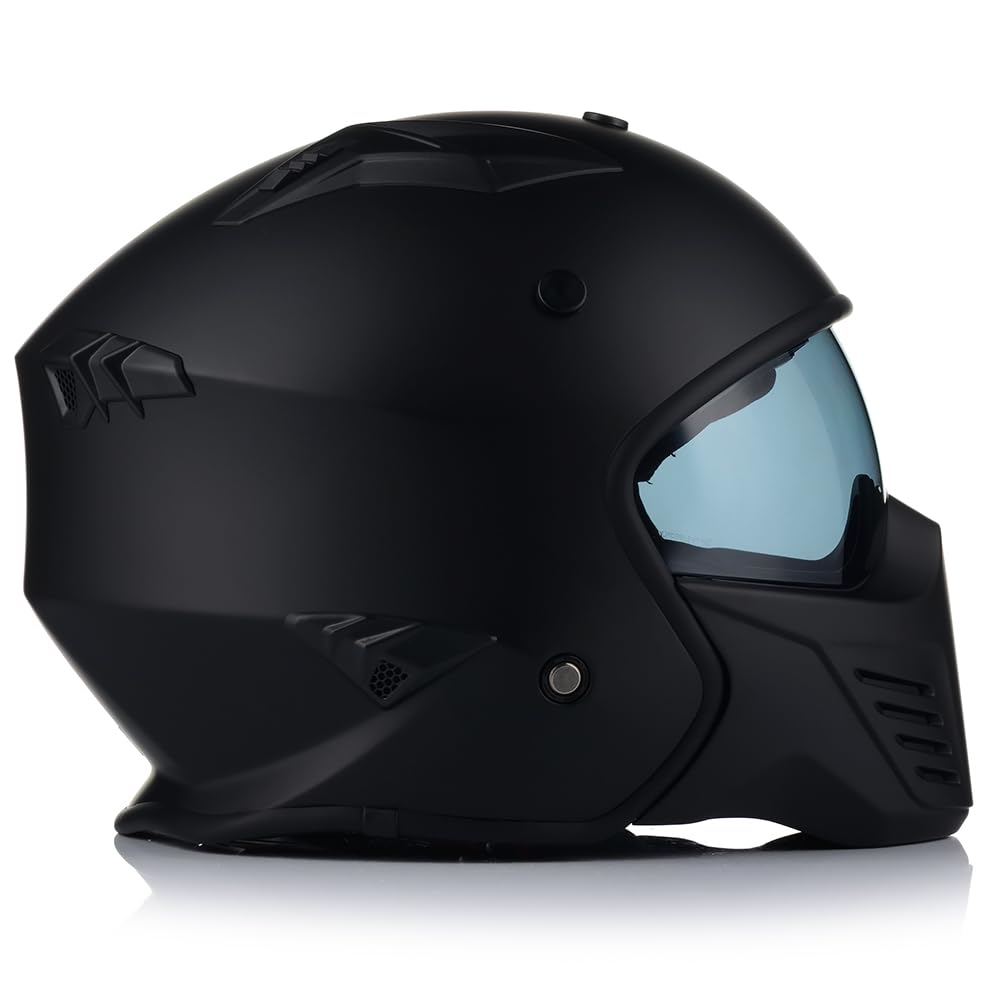 KASK MOTOCYKLOWY | VITO BRUZANO MAT | OTWARTY + ODPINANA SZCZĘKA + BLENDA 2XL (61cm)