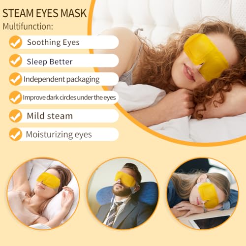 16 pacotes de máscara a vapor, compressa quente para olhos secos, máscaras de olhos aquecidas, prese