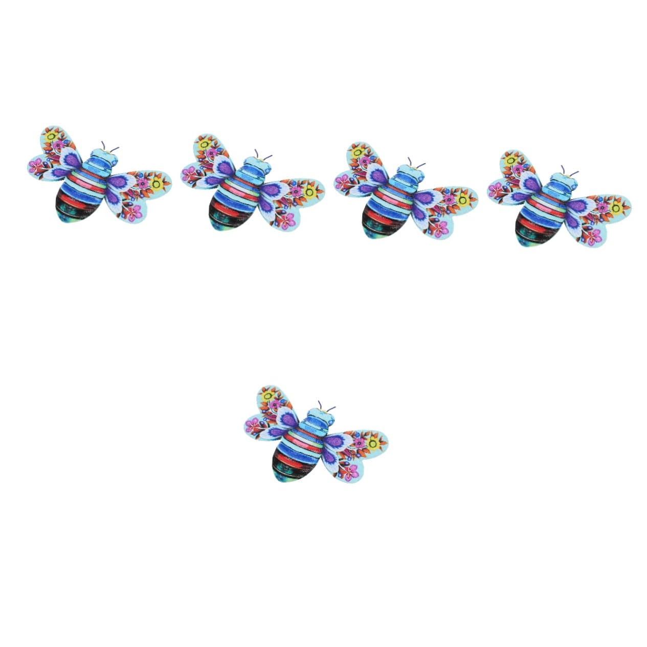 Cabilock 5pcs Iron Bee Outdoor Bee Decor Bee Wall Sculpture Bee Outdoor Decor Bee Art Sculpture Bee Hanging Wall Decor Fence Decoration Bee Garden Figurine Bee Pendant Bee Garden Decor