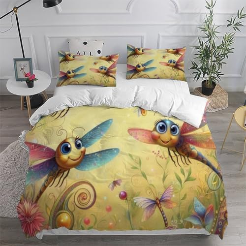 Housses de couette 3D enfants libellule pour des nuits douces