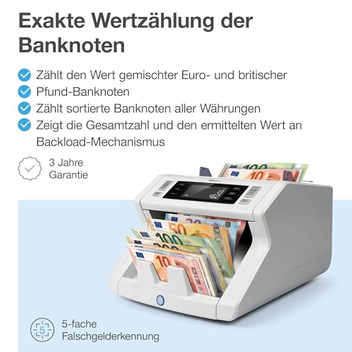 Geldzählmaschine Safescan 2265 für gemischte Euro-Banknoten