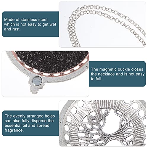 EXCEART 3Pcs Colar Difusor de Aromaterapia Óleo Essencial Colar de Perfume Colar de Pingente Medalhã
