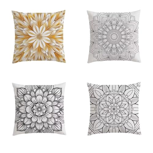 Housse de coussin 45x45cm lavable double face pour canapé et extérieur - 2