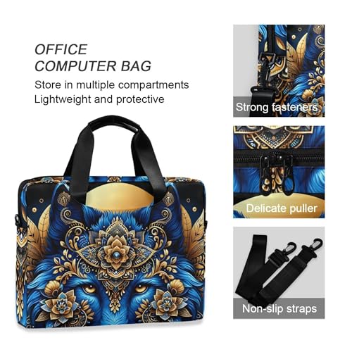 Estuche para portátil boho con cabeza de lobo 13-15.6 pulg miniatura 4
