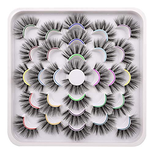 15 Pairs False Lashes Faux Mink 3D Fluffy Volume Fake Eyelashes Soft Handmade Reusable Strip Lashes
