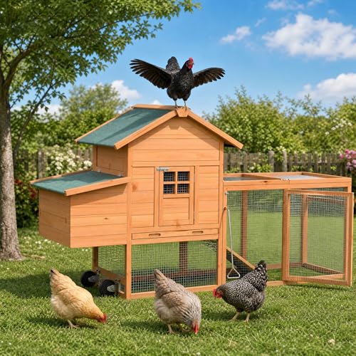 PHONDIKO 80 Inch Fir Mobile Coop
