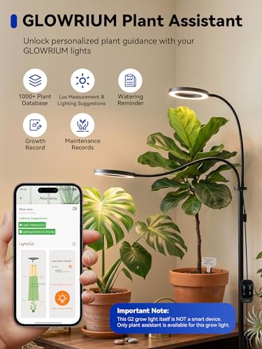 Image of GLOWRIUM Grow Lights for Indoor Plants,Full Spectrum Plant Light with Stand