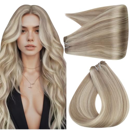 Image of Full Shine 24 Inch Invisible Weft Hair Extensions 130G Remy Human Hair