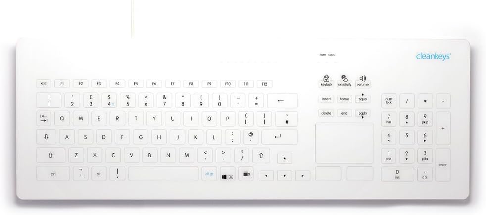 Cleankeys Glass Easy Clean Medical Touchpad Keyboard