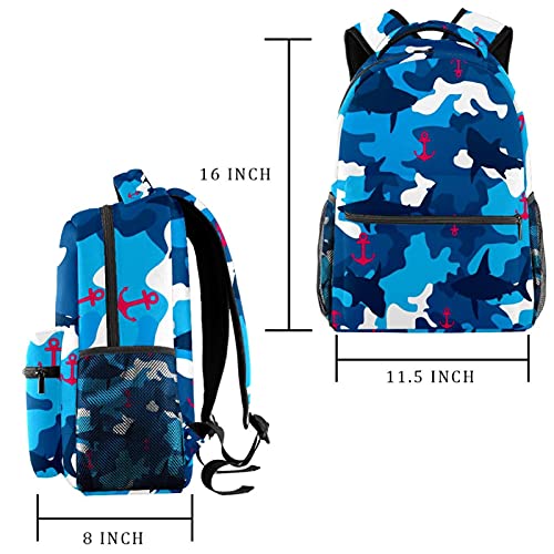 Sac à dos d'écolier pour ordinateur portable 14" Anchor Camouflage