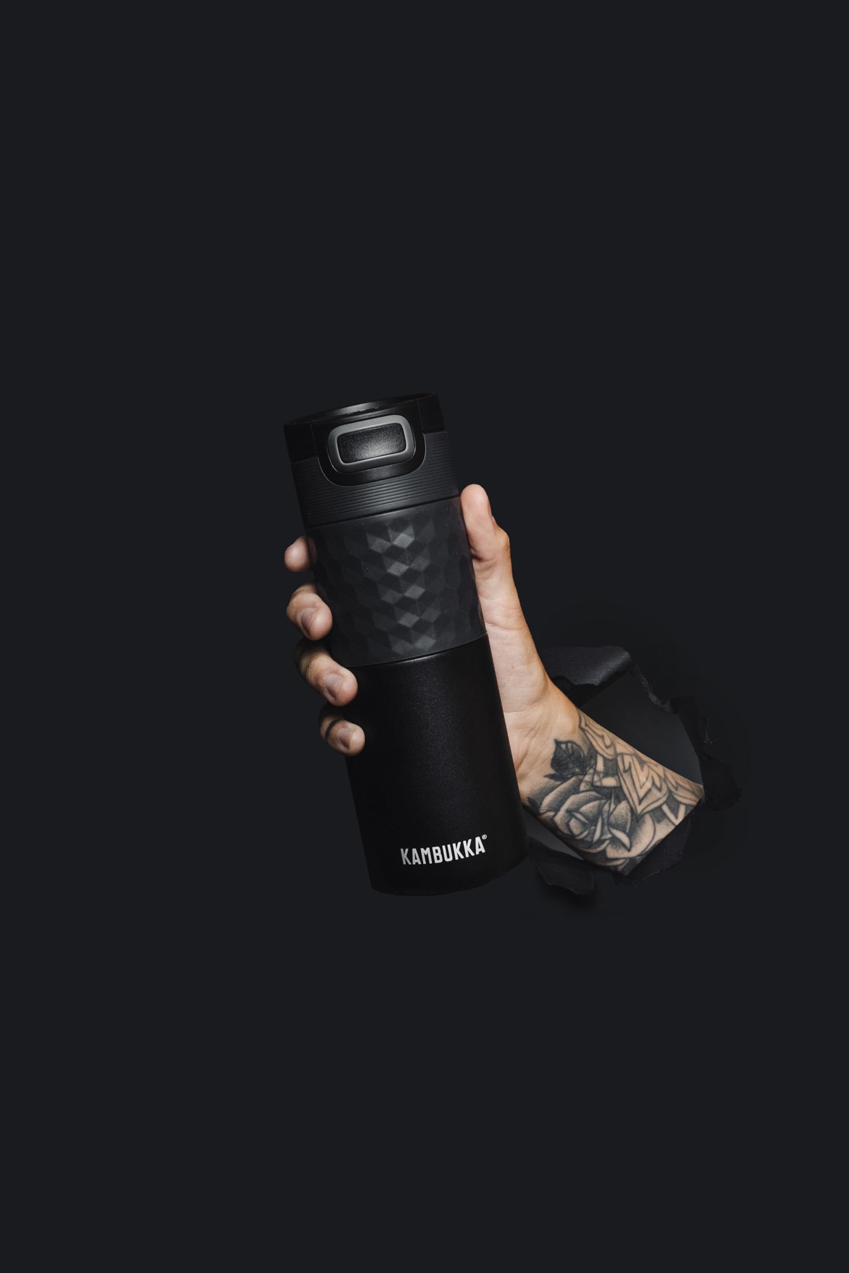 Kambukka kubek termiczny zestaw Neon Nights – 2× Etna Grip 500 ml (Black Steel + Diva Pink), szczelne, Snapclean, BPA Free