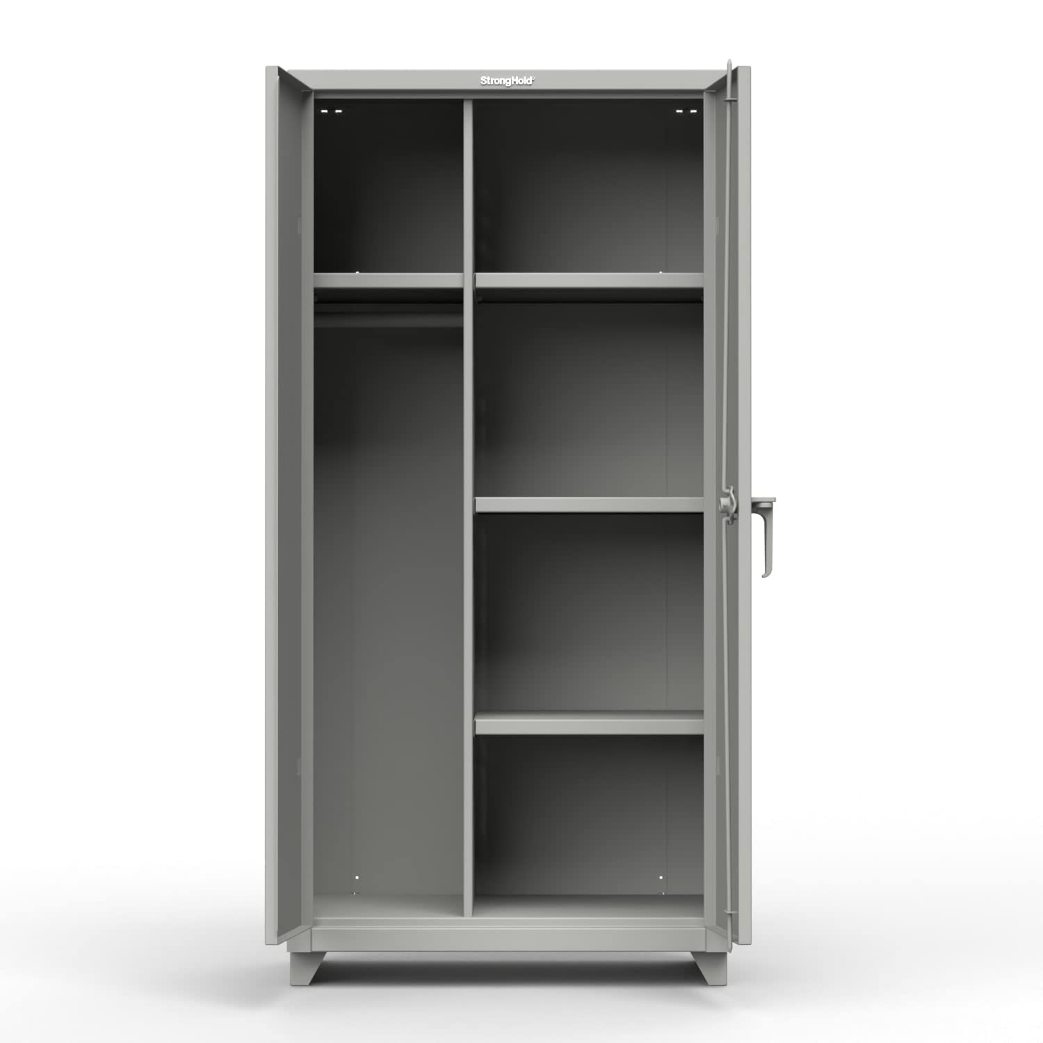 Strong Hold Extra Heavy Duty 14 GA Uniform Cabinet with 5 Shelves - 36 in. W x 24 in. D x 75 in. H