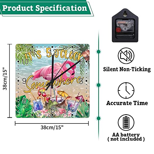 Horloge murale It's Five O'clock Somewhere grand format peint - 6