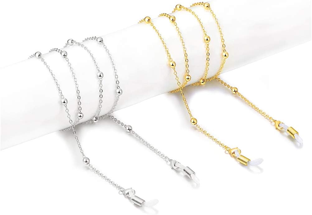 Eyeglass Chains/ Mask Chain(2 Pack) Glasses Chain Sunglasses String Strap Lanyard Stylish Gift for Women