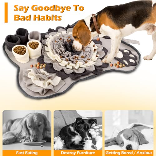 Schnüffelteppich für Hunde, Interaktives Hundespielzeug, Waschbare Trainingsmatte für Haustiere Jeder Größe