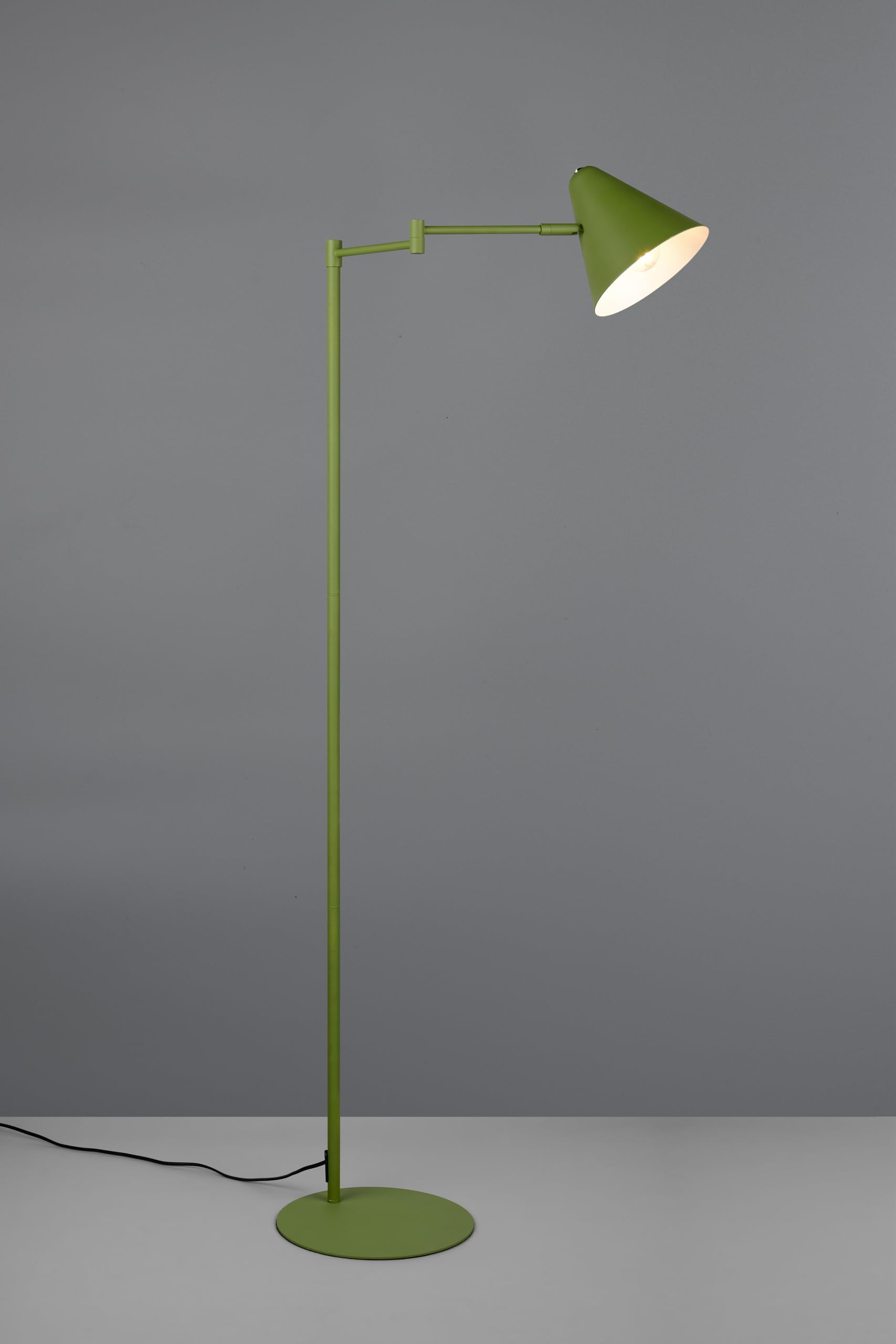 Trio Leuchten Stehleuchte Cosima 463900115, Metall Grün, exklusive 1x E14, flexibles Gelenk