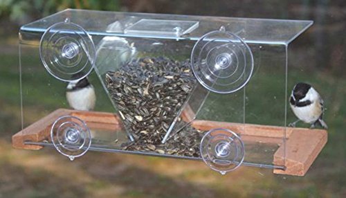 Preisvergleich Produktbild Garten Dekoration Outdoor Vogelhaus Vogelfutterhaus Vogelhaeuschen Vogelstation Vogel Futterhaus Vogelfutterstation Songbird Essentials Fenster Feeder Geschenk fuer Vogelfreunde und Vogel