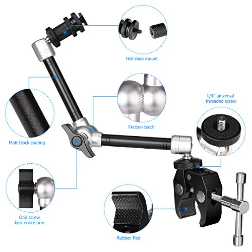 Fantaseal VGP-1704US-T1 11 Inch Adjustable Heavy Duty Robust Articulating Friction Magic Arm W/ Clamp Mounts thumb #1