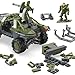 MEGA Halo The Series Vehicle Building Toys Set, FLEETCOM Warthog ATV with 469 Pieces, 5 Micro Action Figures, Poseable Articulation, Kids and Fans (Amazon Exclusive)