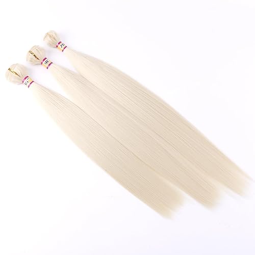 Miniatura 7 de Verde sintético Sliky pelo recto paquetes 22 pulgadas 3 paquetes alta temperatura sintético colorido extensiones de pelo largo cola de caballo