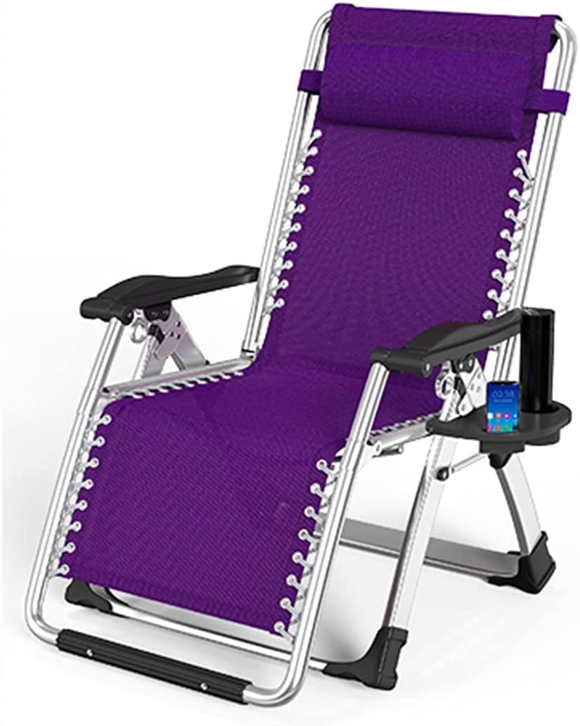 Chaise d'extérieur pliante robuste avec système zéro gravité et oreiller doux