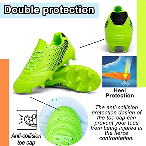 Lizrha Soccer Shoes For Boys Girls Soccer Cleats Boys Girls Kids Athletic Outdoor Football Shoes Youth Football Cleats Outdoor & Indoor Soccer Shoes Lightweight, Running & Training For Students #TOP2