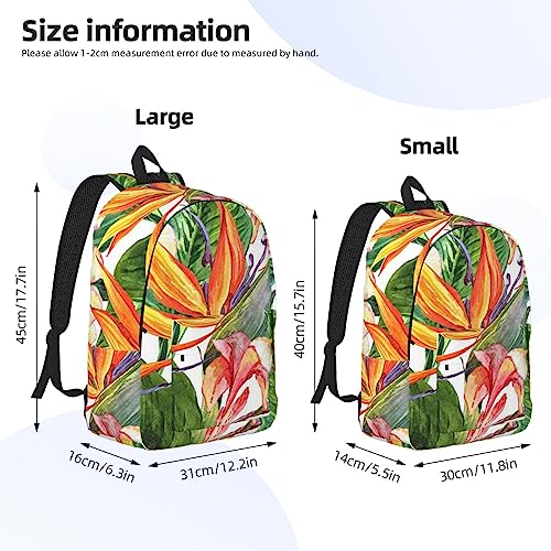 Sac à dos ordinateur portable S oiseau fleuri contre le mal de dos - 4